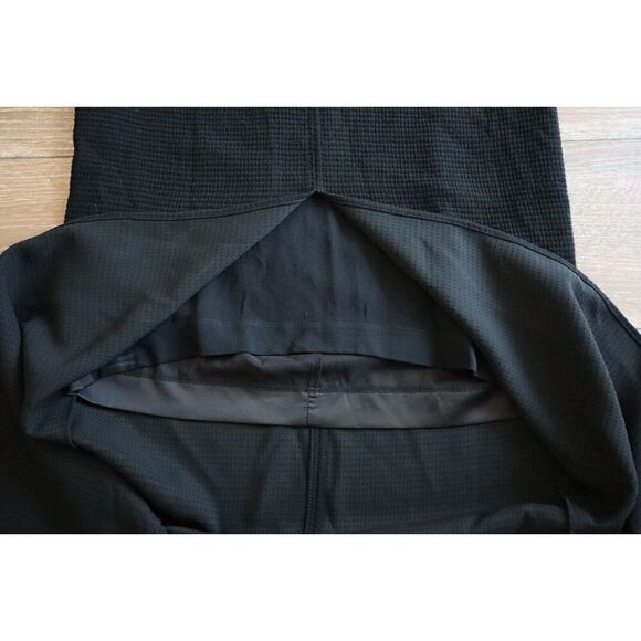 Helmut Lang Women's Sz 6 Black Textured Sleeveless Front Slit V-Neck Maxi Dress - Picture 8 of 13